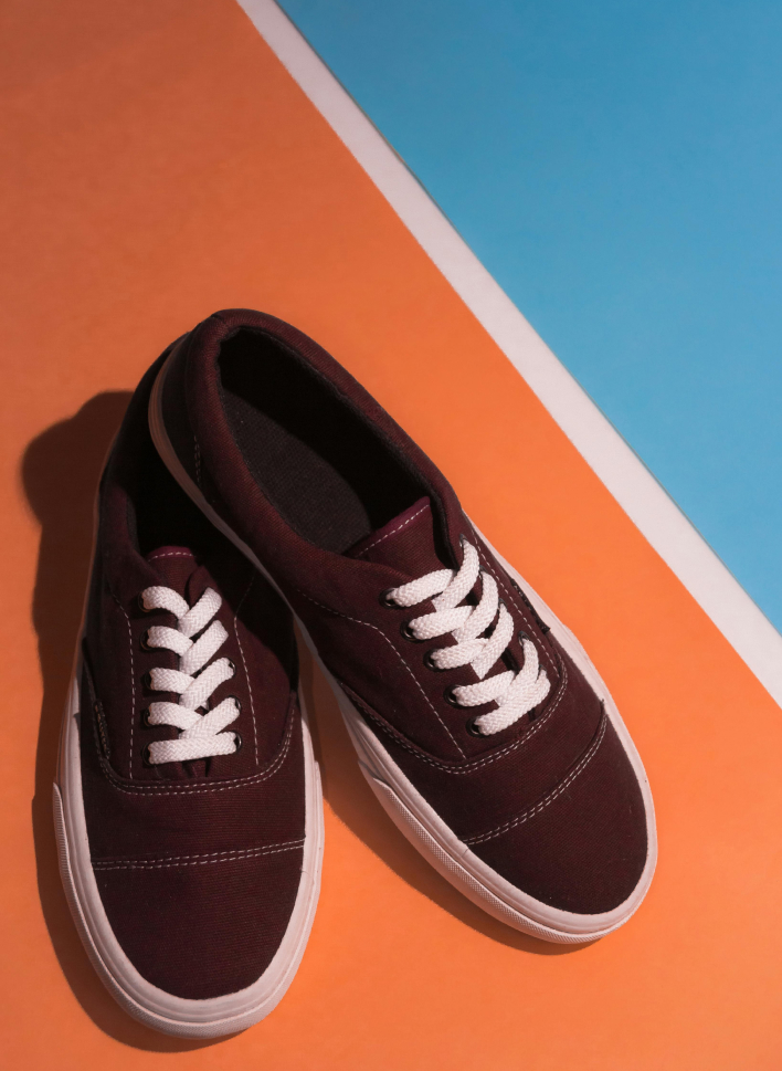 black sneakers